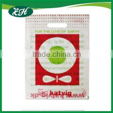 Christmas wholesale 100% biodegradable and compostable die cut plastic custom printed corn bags biodegradable