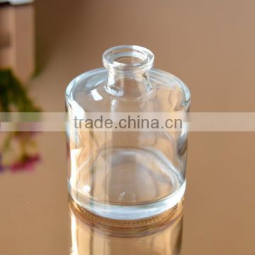 Glass perfume bottle with two different size round bottom