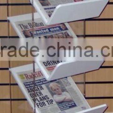 Acrylic Clear 3 tier Newspaper Stand (OS-F-068)