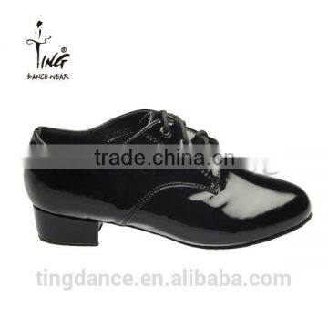 2015 new black leather morden boys' latin shoes