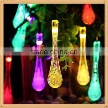 colourful environmental protection led solar lights with water drop for garden