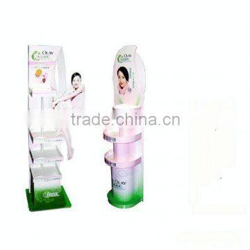 2012 new design cardboard comestic display rack