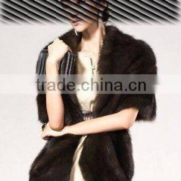 2015 hot selling genuine mink fur cape for women winter