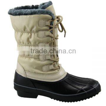 ladies beige hi-cut thermo boots fur boots canadian style duck boots 2016