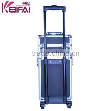 Customization Retractable Handle 4 Tiers Beauty Professional Makeup Case With Wheels photo-3