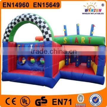 CE certificate pvc tarpaul gaint inflatable obstacle course tunnel