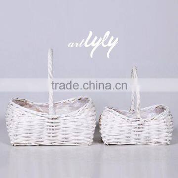 white wicker basket for fruit wholesale