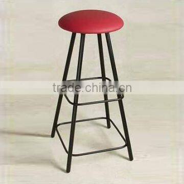 Iron Bar Stool with Leather Seat ,Industrial Cheap bar stool