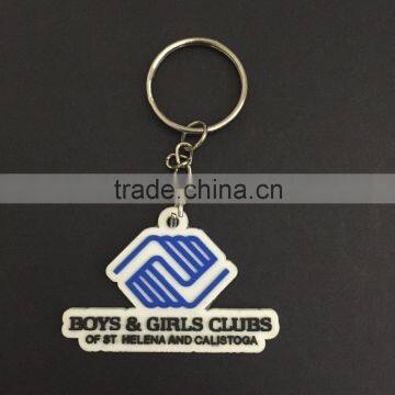 High quality 3d soft pvc injection company logo keychain