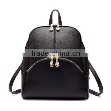 Fashion Brown Color Pu Backpacks For Girls