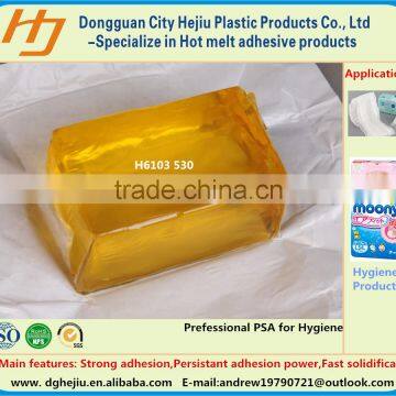 Professional Evironmental Baby Diaper Elastic Glue Block,pressure Sensitive Adhesive(PSA)