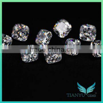 Free Sample Wholesale Zircon Gemstone Cushion Cut White Cubic Zirconia Jewelry