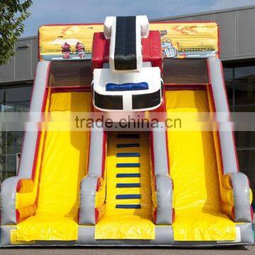 Hola inflatable fire truck slide/inflatable slide/inflatable water slide