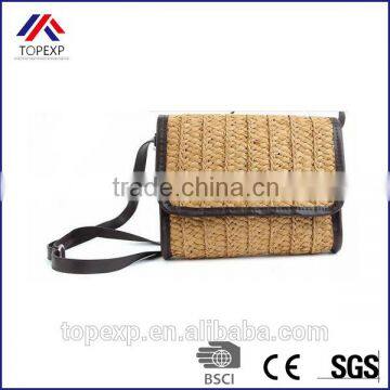 Custom Female Straw Bag Shoulder Bag With Leather Band