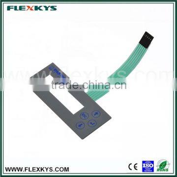 Customized flat key non-tactile feedback membrane switch