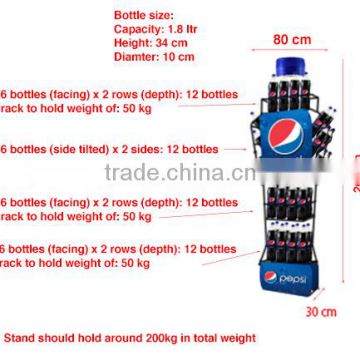 OEM bottled drink metal display stand