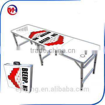 beer pong table with icebag /8Ft Aluminum Folding Beer Pong Table