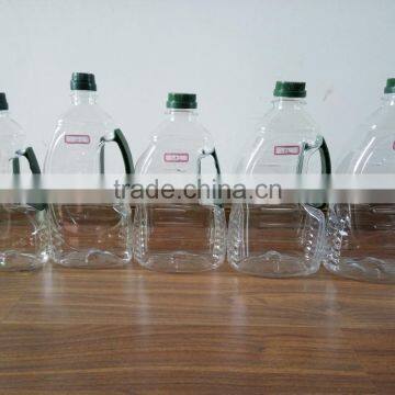 wholesale 1L 1.25L 1.5L 1.8L 2L clear/green plastic cooking olive oil bottle with side handle