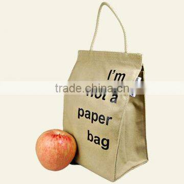 Outdoor Canvas Lunch Tote ,lunch Bag With Handle ,custom Size and Design, OEM Orders Are Welcome
