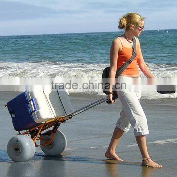 Folding Beach Cart - New - Soft Sand Tires - 165 Lb Load Cap photo-4