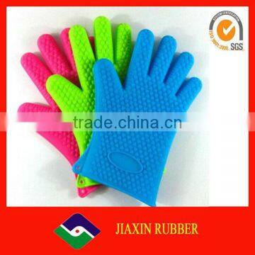 Hand gloves, silicone bbq baking gloves, kitchen tool with finger oven gloves