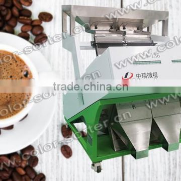 High quality coffee beans processing by intelligent color sorter machine