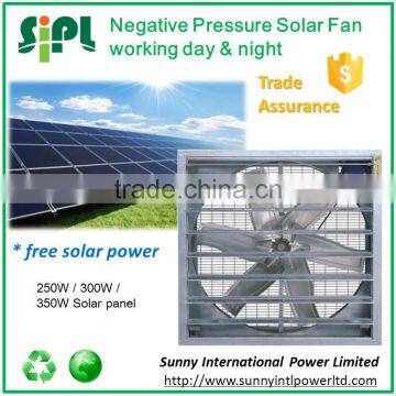 Industrial ventilation equipment 300 watt solar powered large hot air exhaust fan