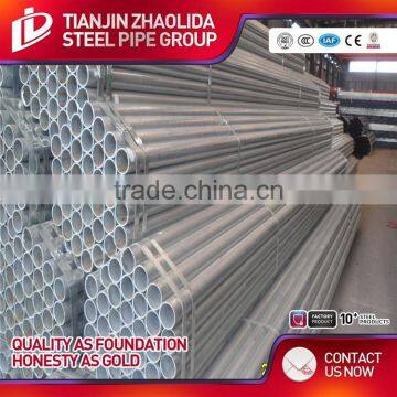 1 / 2 inch - 4 inch dia cold rolled pre galvanized steel pipes / tubes made in Tianjin China