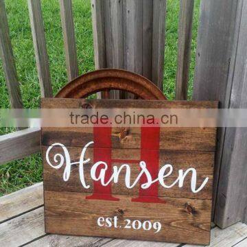 rustic wooden sign