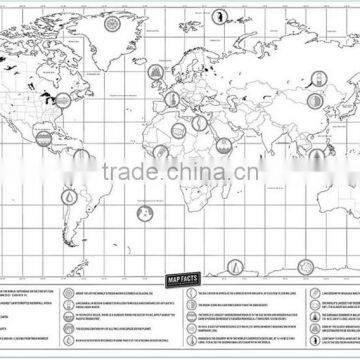 CT-750 Small Black Mini Map Black Luxury Creative Gifts World Edition Map photo-5