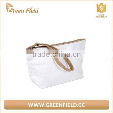Recycle Washable Kraft Paper Zip Clutch Bag photo-2