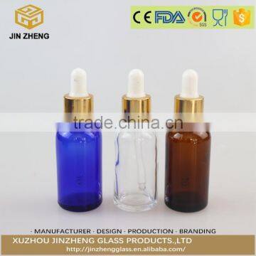 Empty Blue Glass Spray Misters Dropper Bottle for Organic Beauty Product