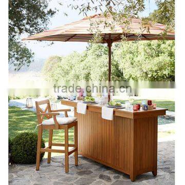 Customized Cross Antique Wooden Garden Stool Unique Teak Wood Bar Stool photo-3