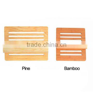 Eco-Friendly Bamboo Wood Holder, Collapsible Computer Stand photo-4