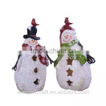 Christmas snowman led lights figurine table decoration