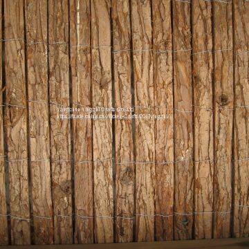 natural bark fence for gardening