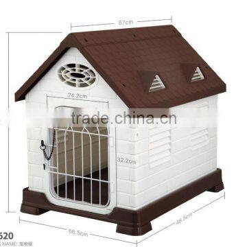 Waterproof Plastic Outdoor Pet House With Metal Door