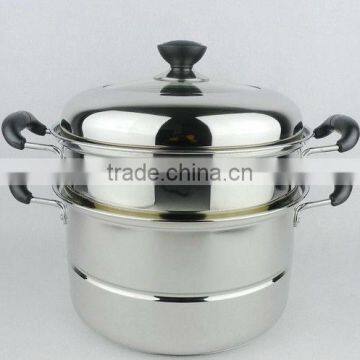 factory price for two layers stainless steel steamer pot