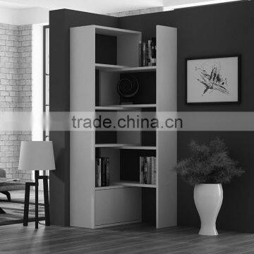 Magazine Display Shelf With Storage Cabinet Wooden Book Shelf photo-2