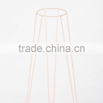 Blush Pink Metal Wire Plant Stand Mid-Century Inspired photo-3