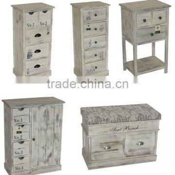 Household Wood Standing Cabinet Wood Shelf Organizer photo-4