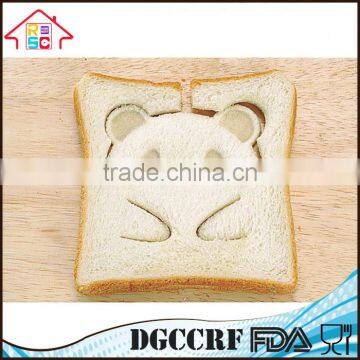 NBRSC Kitchen Plastic DIY Frog Bear Panda Shape 3 in 1 Sandwich Maker Bread Mold Cutter As Seen on TV photo-5