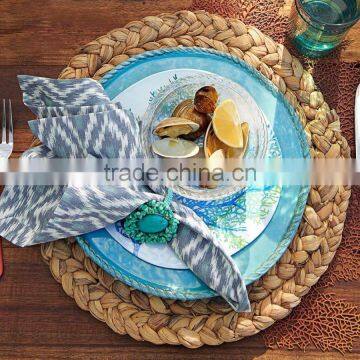 Water Hyacinth Placemat / Non Toxic Round Plate photo-5
