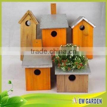 Good Services Cheap Square Orange Wooden Plant Pot Cover