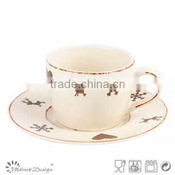 High-volume Christmas Coffee Cup and Saucer