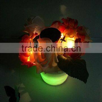 Cheap Home Decoration Plastic PE Solar Led Light Garden Flower Pot photo-3