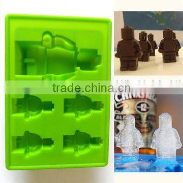 2017 FDA 8 Cavities Silicone Robot Ice Moulds photo-2