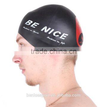 Hot Selling Newest Design Silicone Material Adult 3D Swim Cap (CAP-1400) photo-3