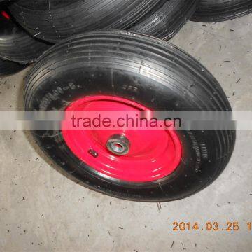 4.00-8 Pneumatic Rubber wheel with plastic hub