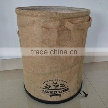 Jute Pop up Waste Bag Cheap Folding Jute Bag